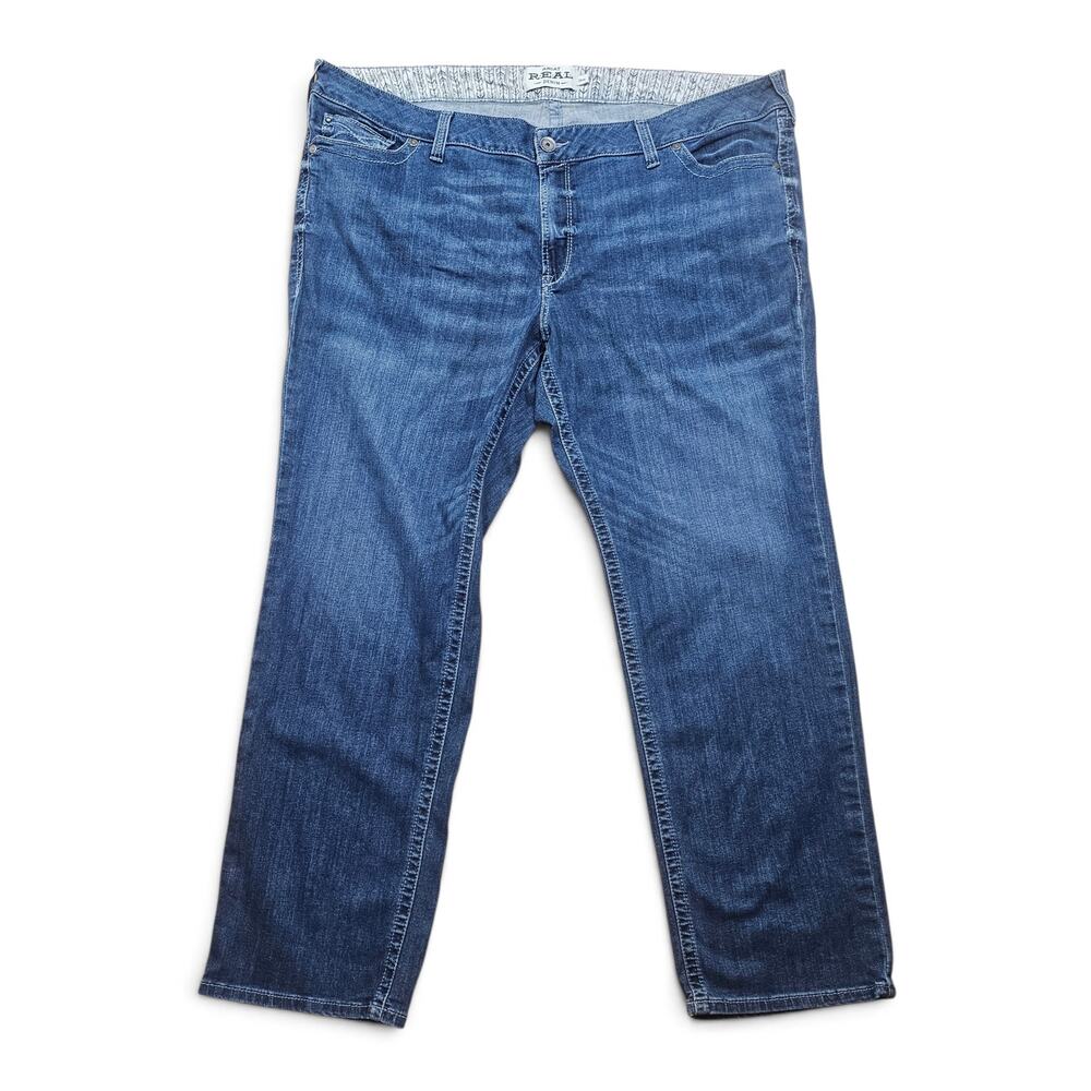 ARIAT REAL Bootcut Denim Jeans Women's 26W Plus Size Blue Stretch Western Ranch